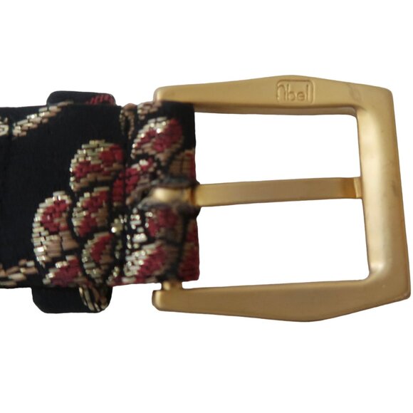 SUZI ROHER Patchwork velvet brocade stretch belt M+ - Picture 4 of 7
